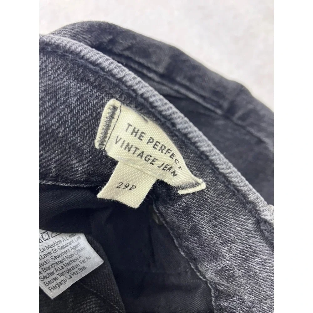 Madewell The Perfect Vintage Jean High Rise Lunar Wash‎ Black Denim MD713 29P